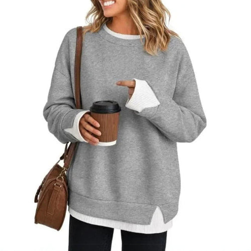 HollowKnit Sweatshirt Tee™ – oversized cotton-blend pullover front view